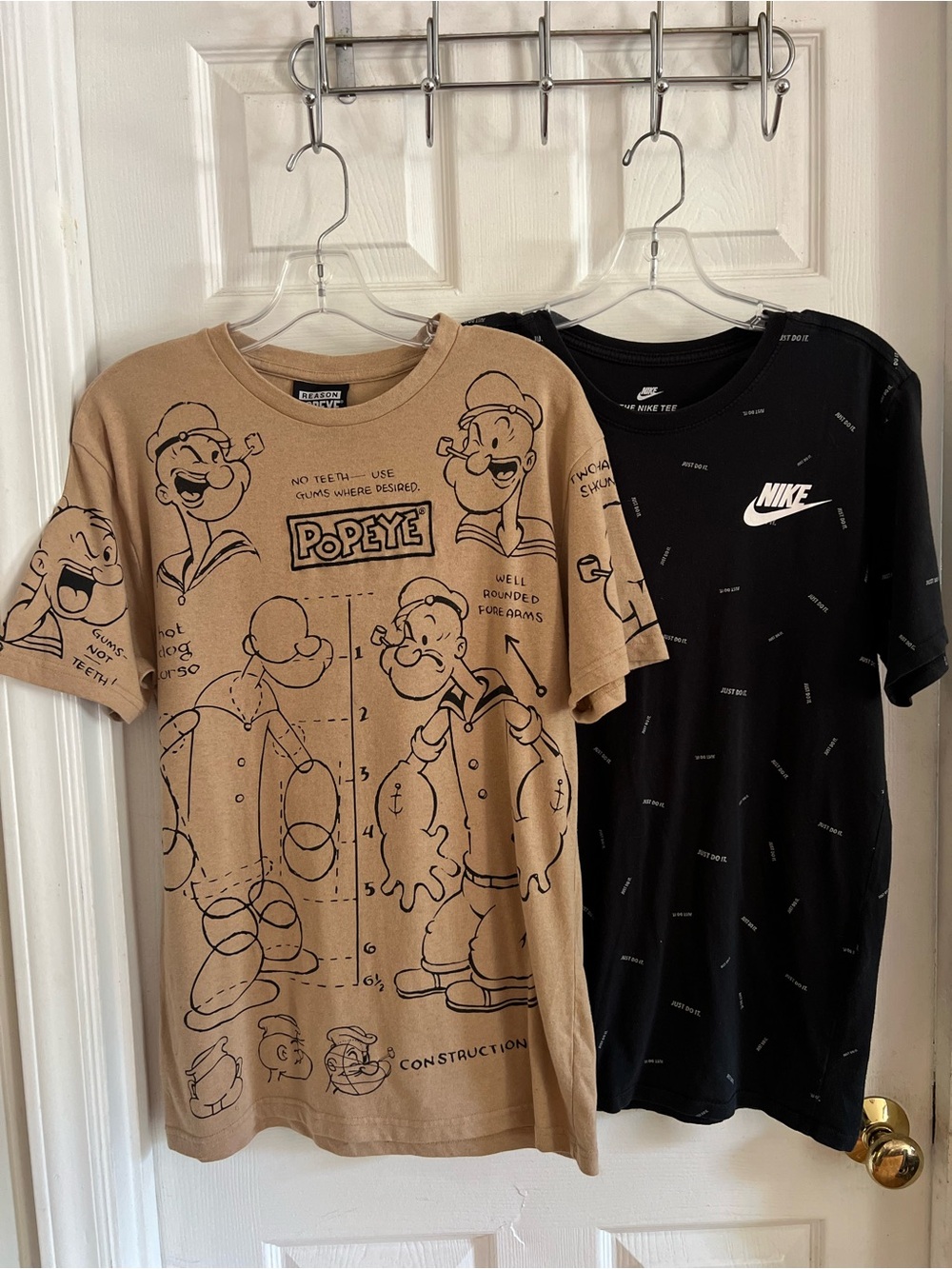 Nike Popeye The Sailor Men’s T-shirts Lot Of 2 Size Medium Monogram Graphic EUC